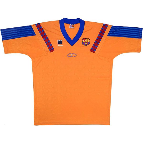 Camiseta Barcelona Replica Segunda Ropa Retro 1991 1992 Naranja